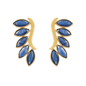 Peerless Sapphire 18K Gold Earrings 