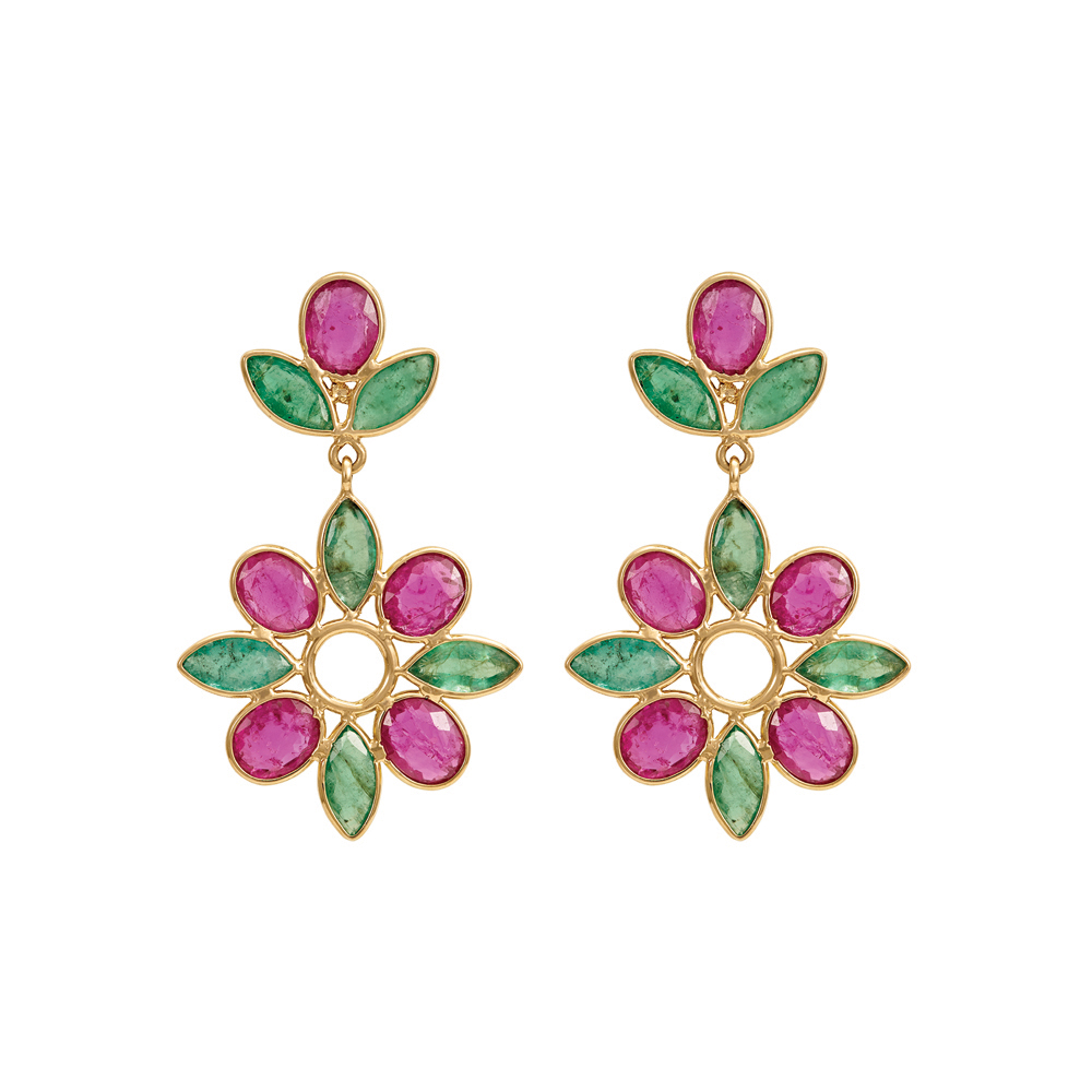 DAVID WEBB | PAIR OF TURQUOISE, EMERALD, RUBY AND DIAMOND EARRINGS |  Important Jewels | 2020 | Sotheby's