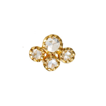 Glittering 22K Gold Rose Cut Diamond Nose Pin