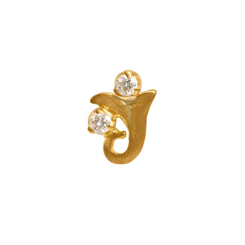 Striking Ganpati Diamond Nose Pin