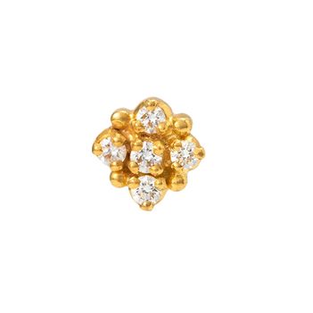 Traditional Diamond Nosepin in 22K Yellow Gold Jewellery