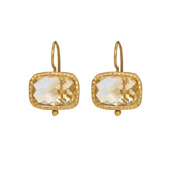 Arresting Citrine 925 Sterling Silver Hook Earrings