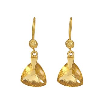 Winsome Lemon Topaz 925 Sterling Silver Dangler Earrings