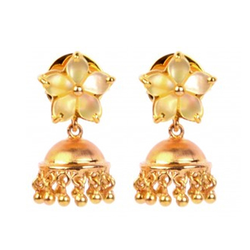 Indigenous Floral 18K Gold Jhumki