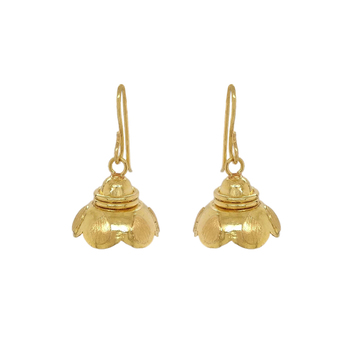 22K Gold Floral and Charm Baby Jhumka Earrings – Gold Palace