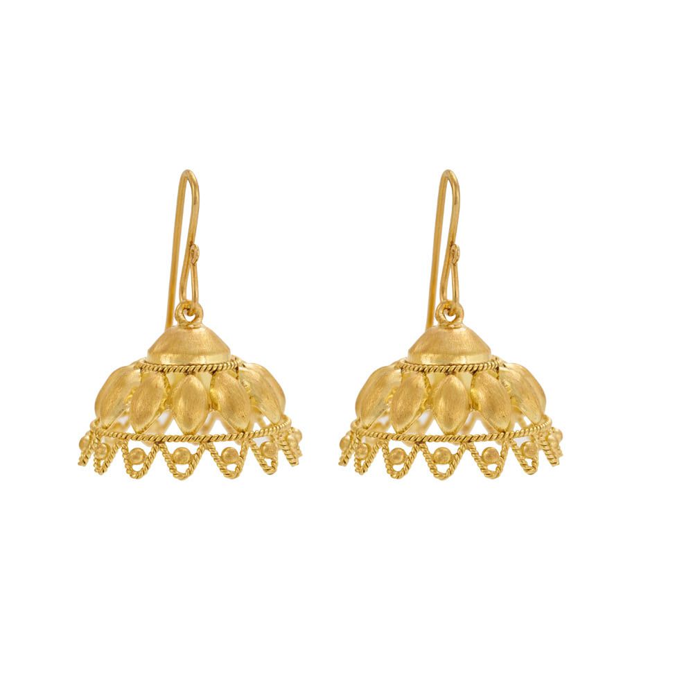 22k gold jhumka online  Latest jhumka earrings  Kalyan Jewellers