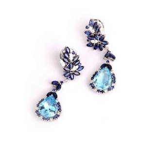 Evening Glory Diamond Earrings  Niki Jewels
