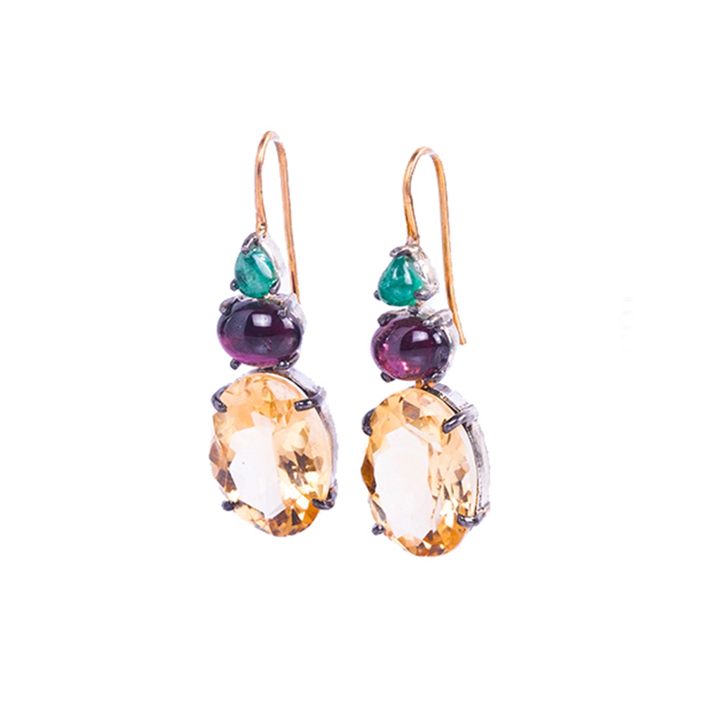 Discover 77+ coloured gemstone earrings best - esthdonghoadian