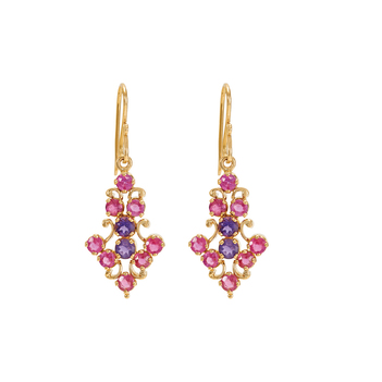 Coquettish Ruby and Amethyst Drops