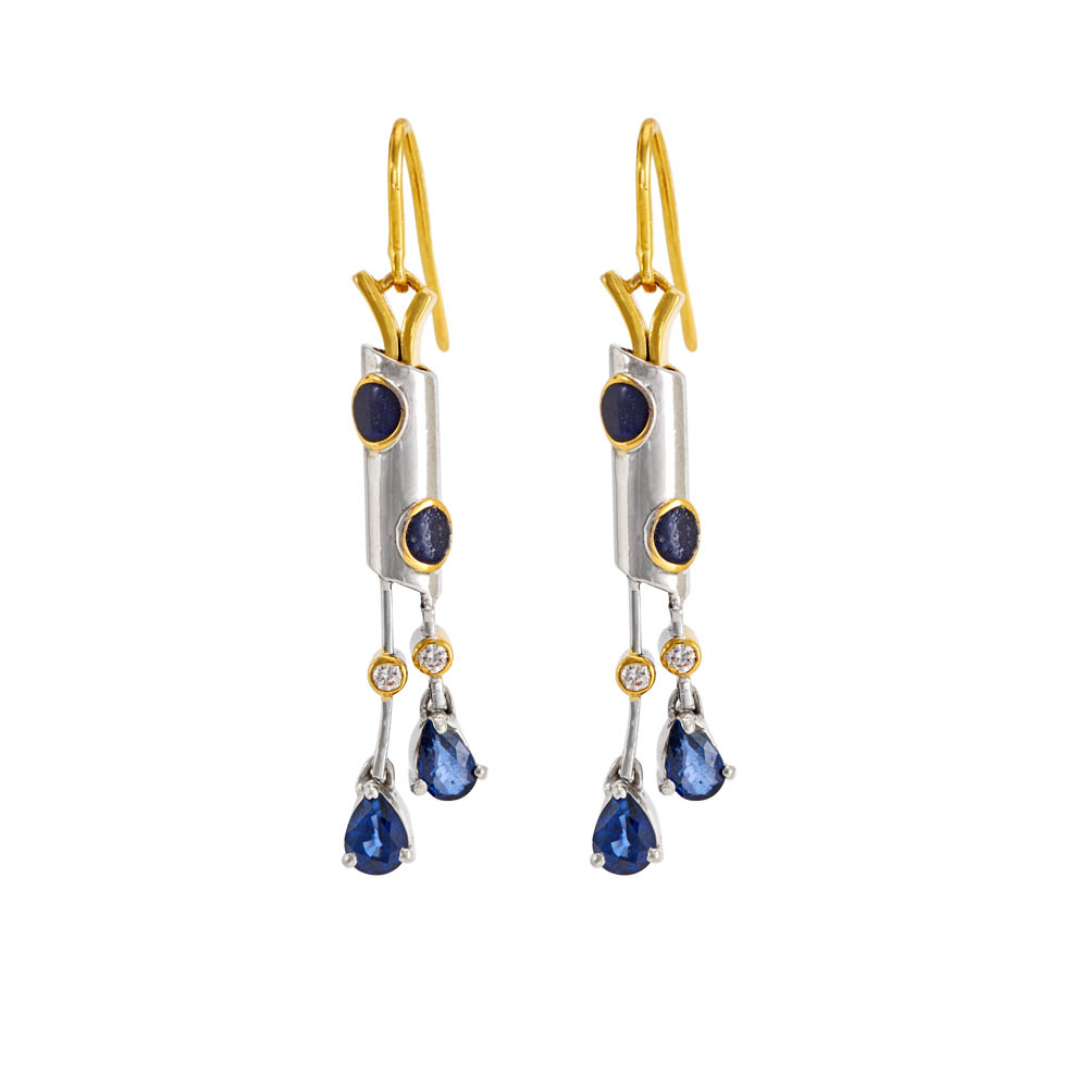Discover 76+ blue sapphire drop earrings best - 3tdesign.edu.vn