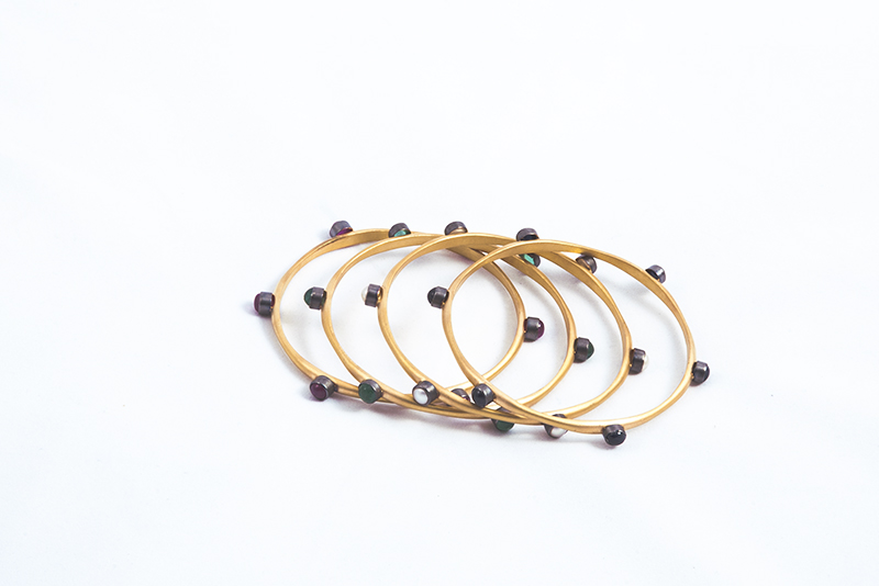 Colour discount stone bangles