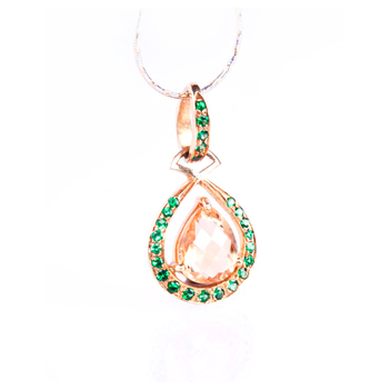 Citrine Swing 18K Gold Pendant