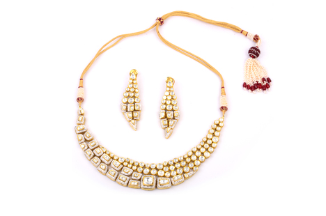 Spectacular Kundan Diamond Necklace Set