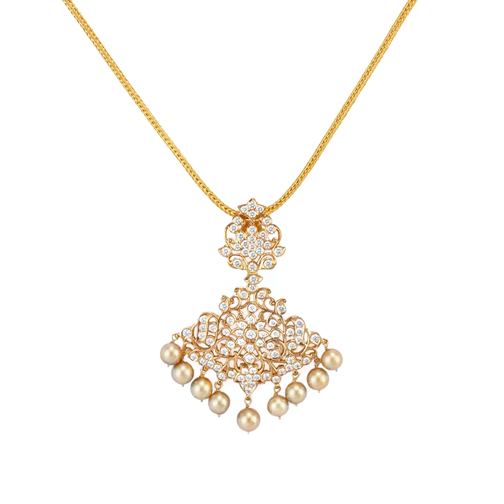 traditional south indian diamond necklace designs