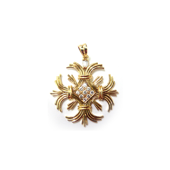 Radiant 18K Gold & Diamond Pendant