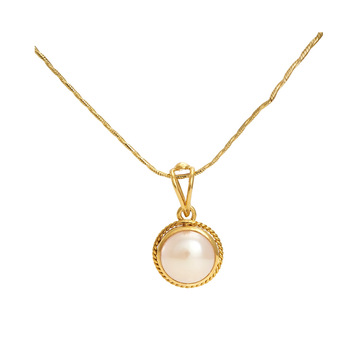 Spartan Pearl and 18K Gold Pendant (Without Chain)