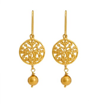 Buy Gold & Gemstone Earrings Online | Pearl Dangle Drop Earrings for Women