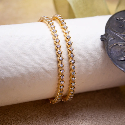 Closed setting sales diamond bangles