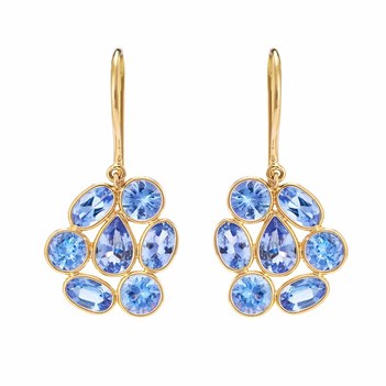 Fetching Tanzanite & 18K Gold Dangler Earrings