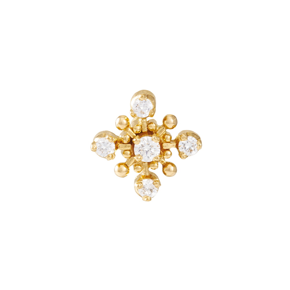 22K Gold and Diamond Nose pin for Girls | Women's Gift