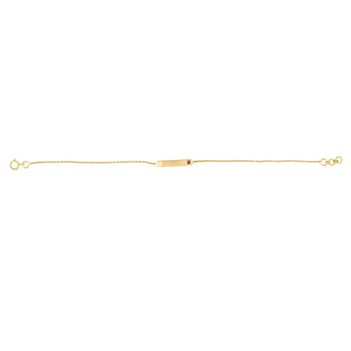 Minimalist 18k Yellow Gold and Ruby Bracelet