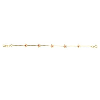 Astral 18K Yellow Gold and Ruby Bracelet (7 inches)