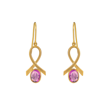 Luscious Pink Sapphire Earrings