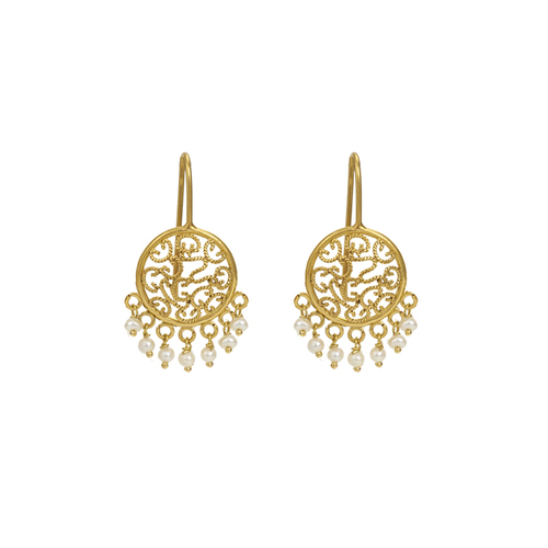 Portuguese Filigree Earrings in Solid 750 Yellow Gold With Granulation, 18  Carat - Etsy Finland