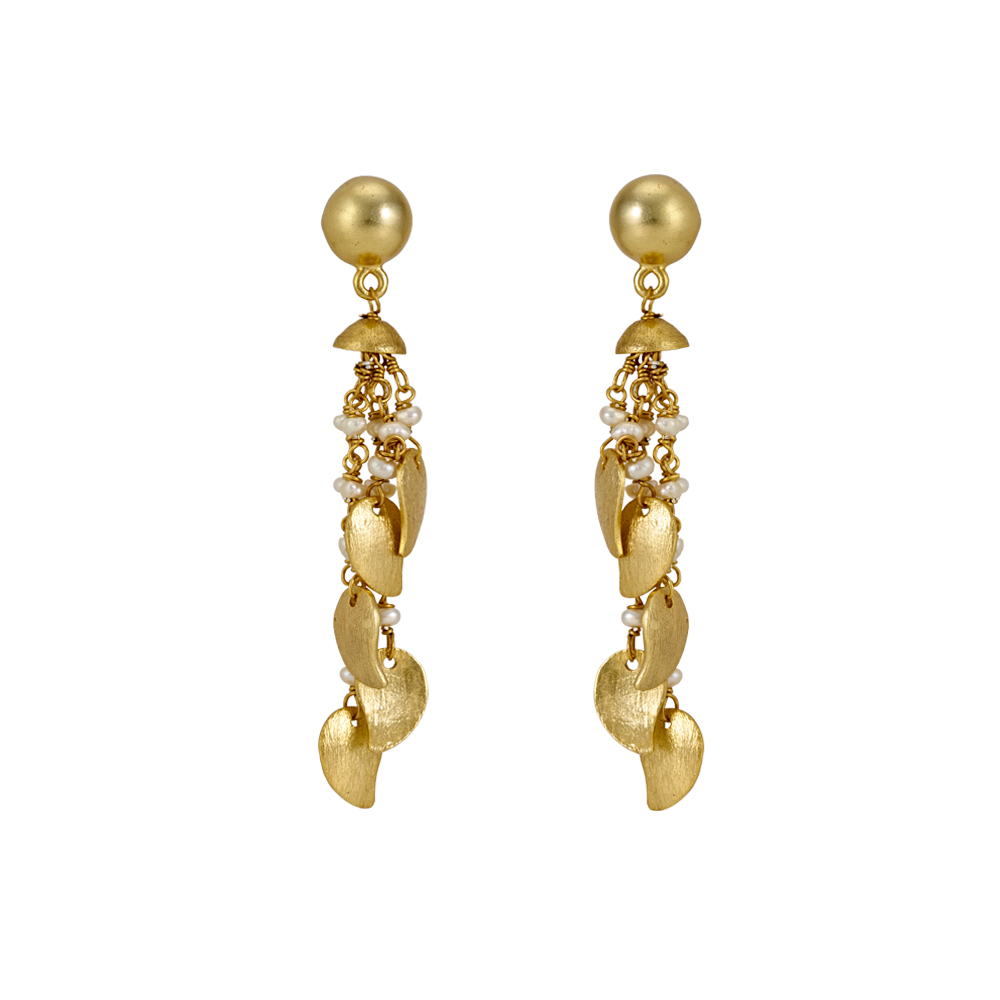 Shop 925 Sterling Silver Feminine Pearls and Dangler Earrings Online at ...