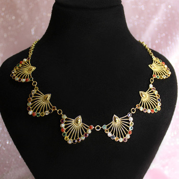 Navratna Necklace 18K Gold