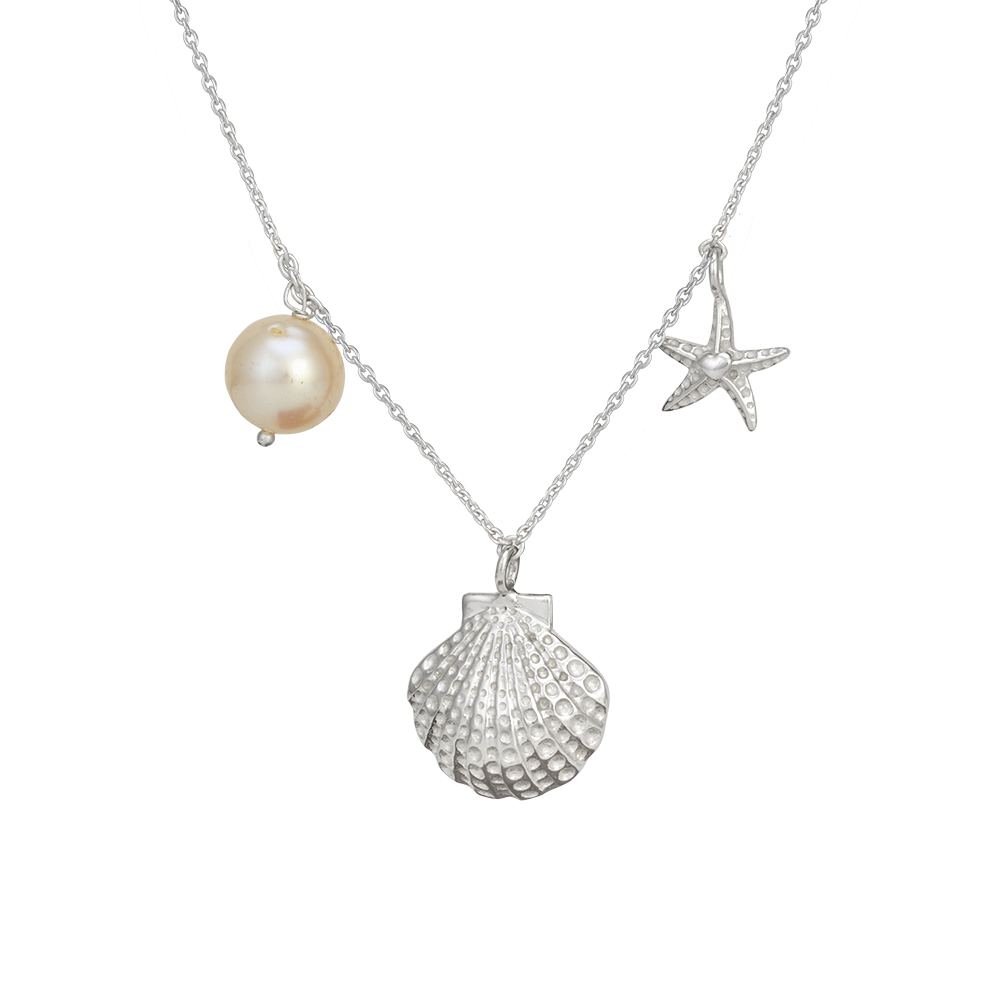 Buy 925 Sterling Silver Aquatic Pearl Pendant with Chain Online at Gehna