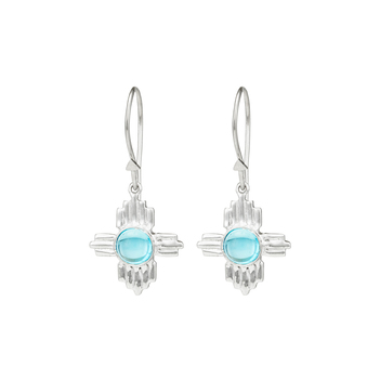 Immaculate Blue Topaz and 925 Sterling Silver Earrings