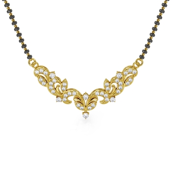 22K Gold Classic Diamond Mangalsutra