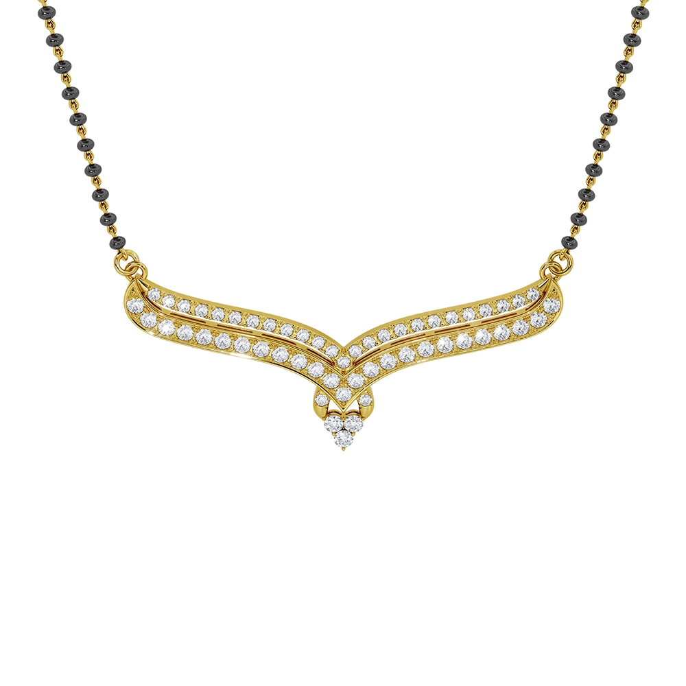 Time Honoured Diamond Mangalsutra In 18k Gold