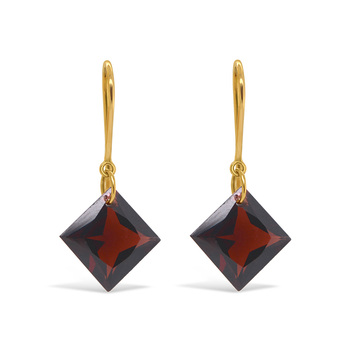 Red Garnet CZ Earrings/ Rose Gold & Sterling Silver/ 12ctw - Etsy | Red garnet  earrings, Rose earrings, Cz earrings