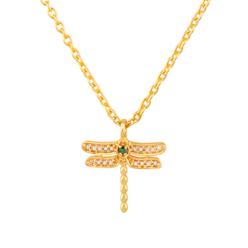 Moxie Crystal Jill's Garden Dragonfly Necklace - Anne Koplik Designs