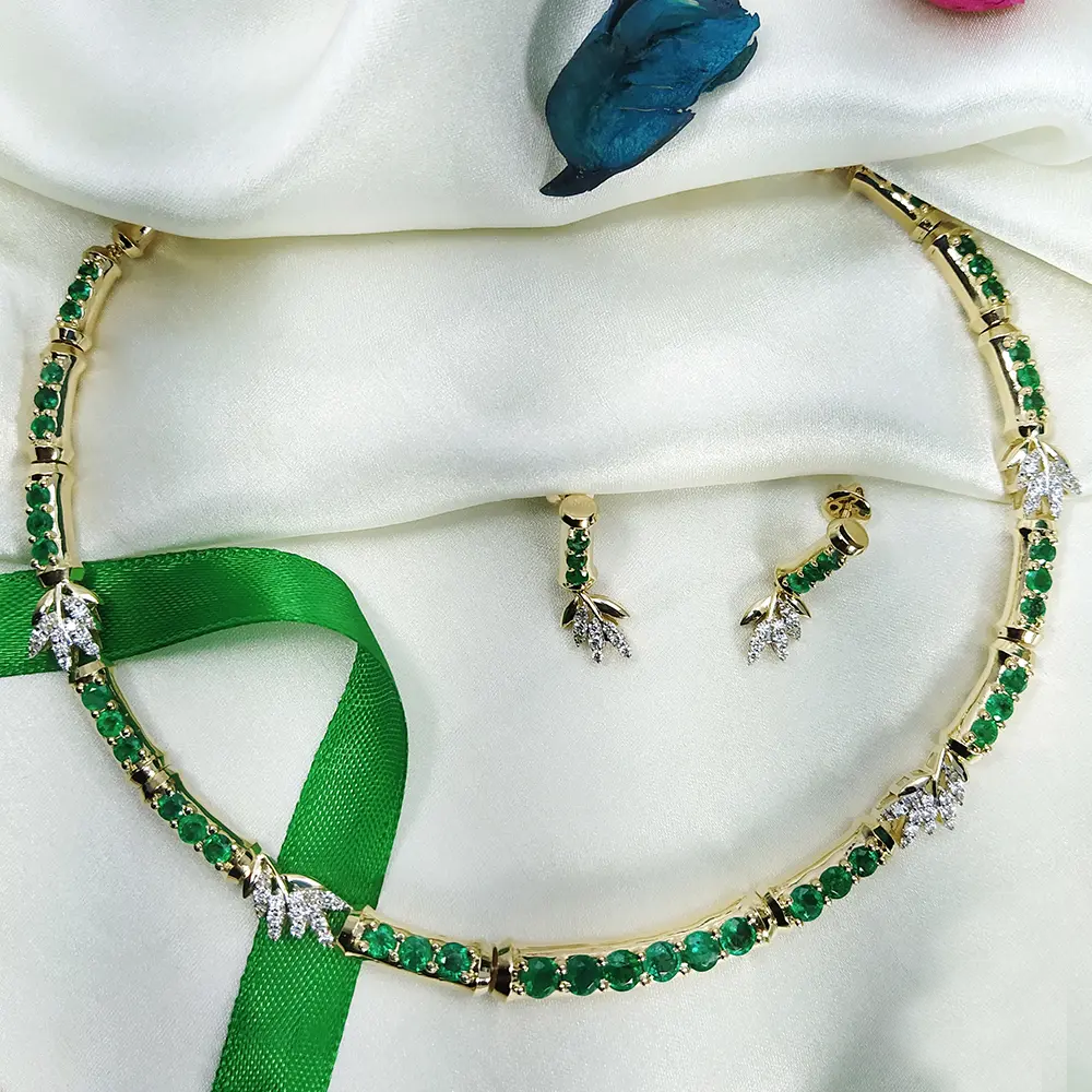 Fancy Ruby Emerald Necklace – Hirapanna Jewellers