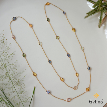 Stylish Linked 18K Gold Chain (16 Inches) by GEHNA