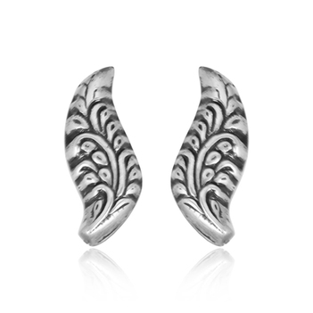 Tribal Silver Stud Earrings