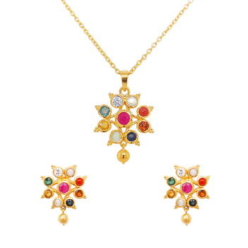 Shop 10+ Latest Navaratna Silver Jewellery for Women | Gehna