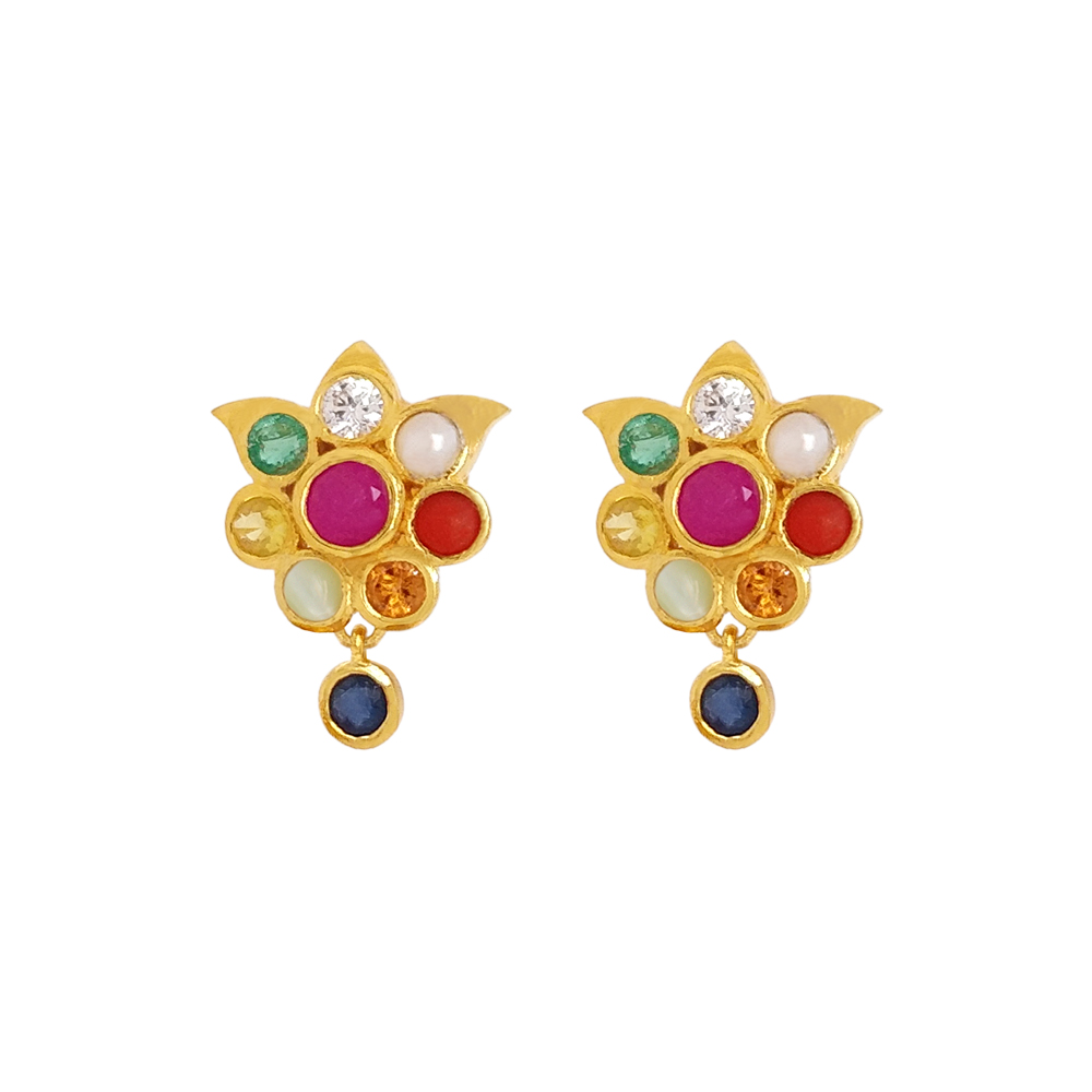 22k Plain Gold Earring JG-2108-03831 – Jewelegance