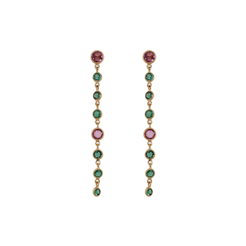 String of Beauty Emerald & Sapphire Earrings