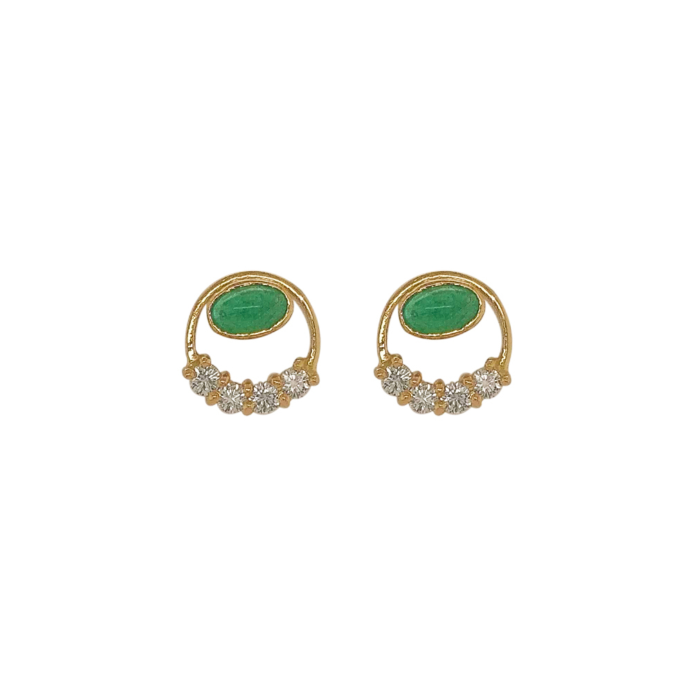 Top more than 121 emerald gold earrings designs best