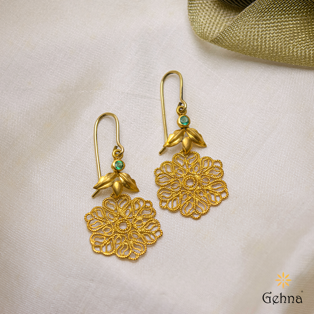 Buy ADMIER Gold Plated Brass Flower Design raswara work Meenakari Handmade  Stud Earrings For Girls Women Online at Best Prices in India  JioMart