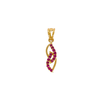 Linked Beauty Ruby and 18K Gold Pendant (without chain)