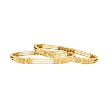 Exquisite 22K Yellow Gold Bangle (2'6 Size & 1pair)