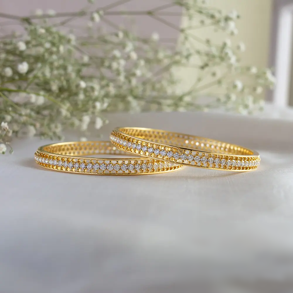 Gold bangles on emi clearance