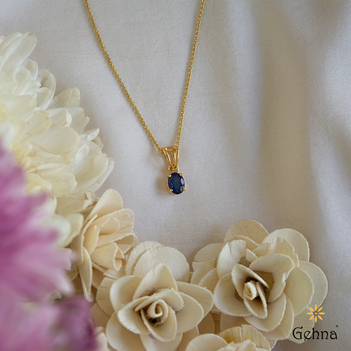 Dreamy Blue Sapphire 18k Gold Pendant (without chain)
