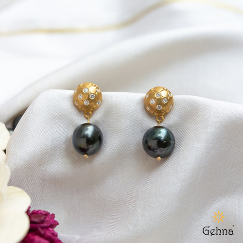 Shop Tahitian Pearl Gold Earring Online in India | Online earrings, Gold  pearl earrings, Earrings