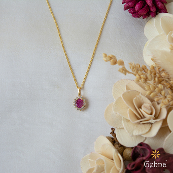 Juvetti Jewelry White Gold Ori Small Pendant Necklace In Ruby And Diamond -  White Gold | Verishop